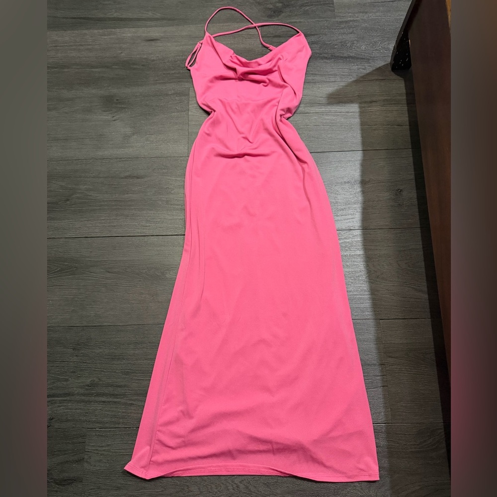 Elegant Pink Sleeveless Dress